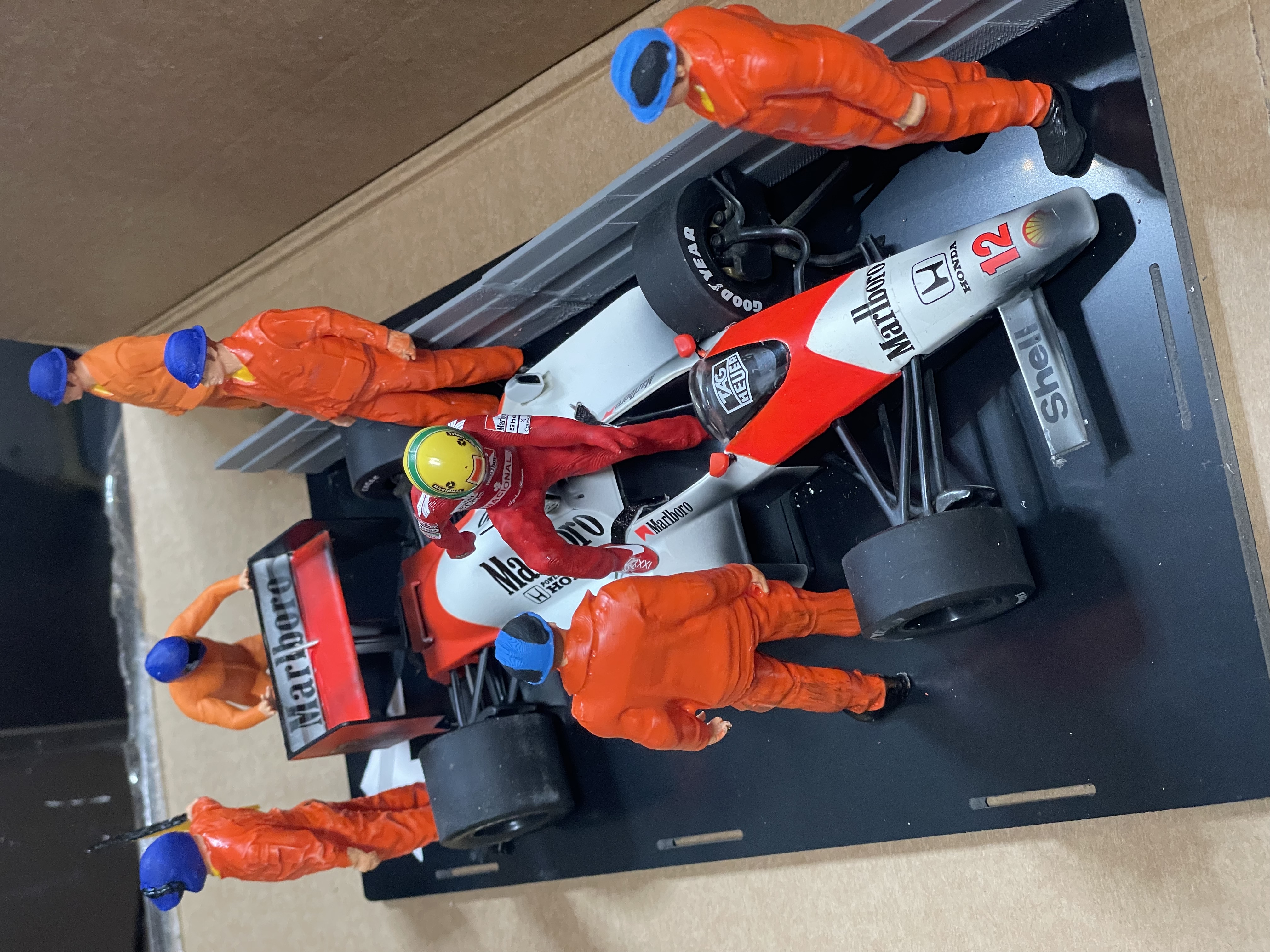 Senna McLaren MP4/4 GP Monaco Crash Diorama