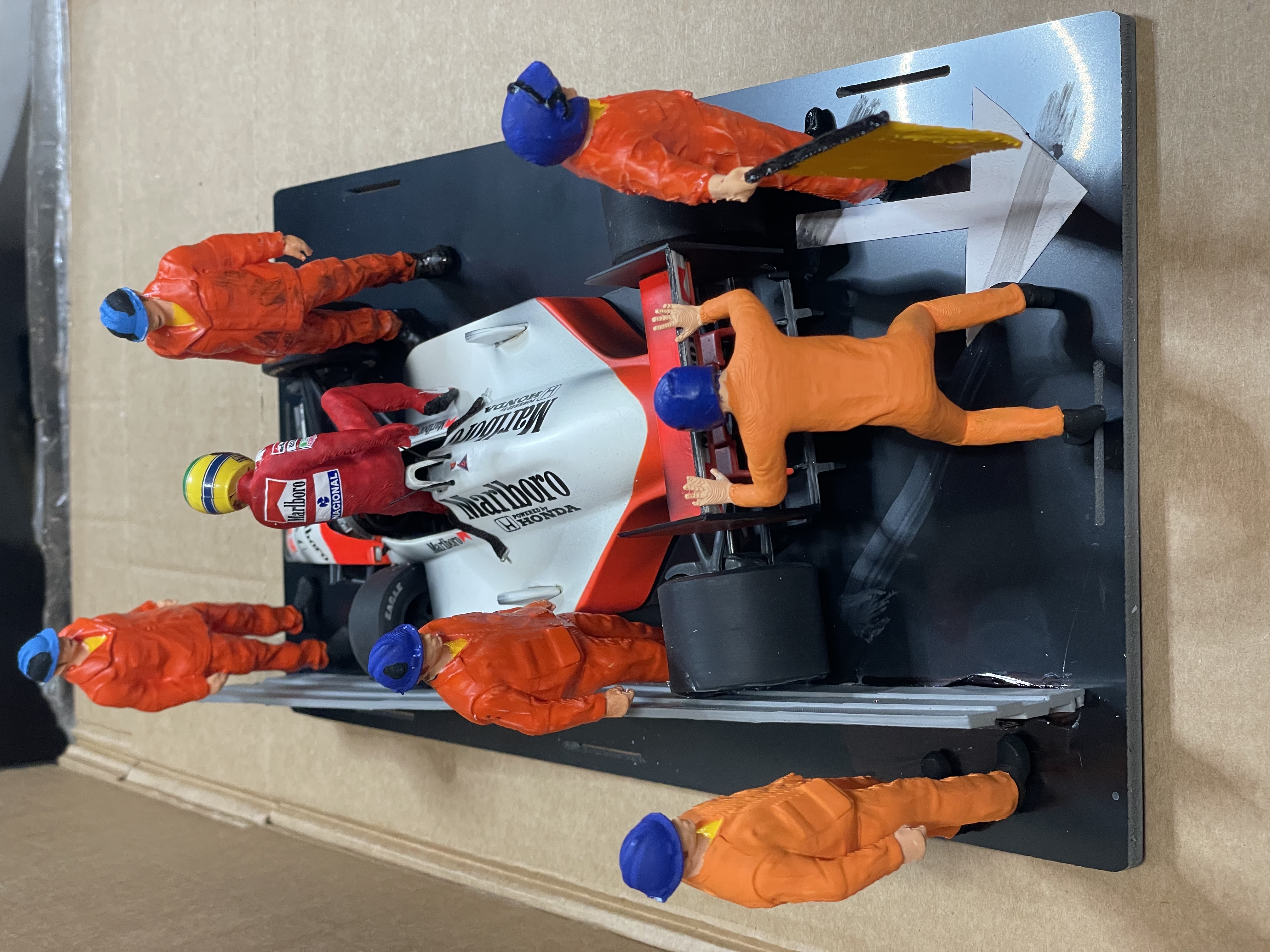 Senna McLaren MP4/4 GP Monaco Crash Diorama