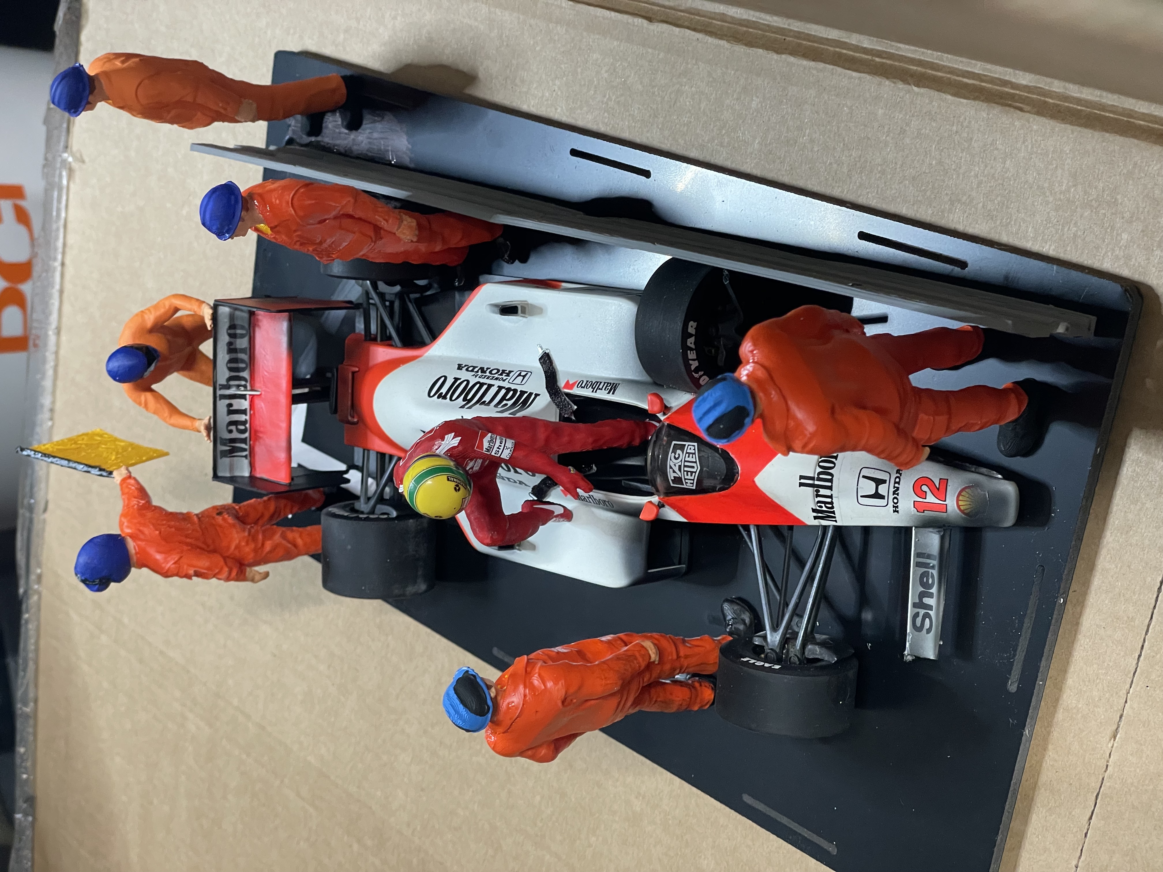 Senna McLaren MP4/4 GP Monaco Crash Diorama