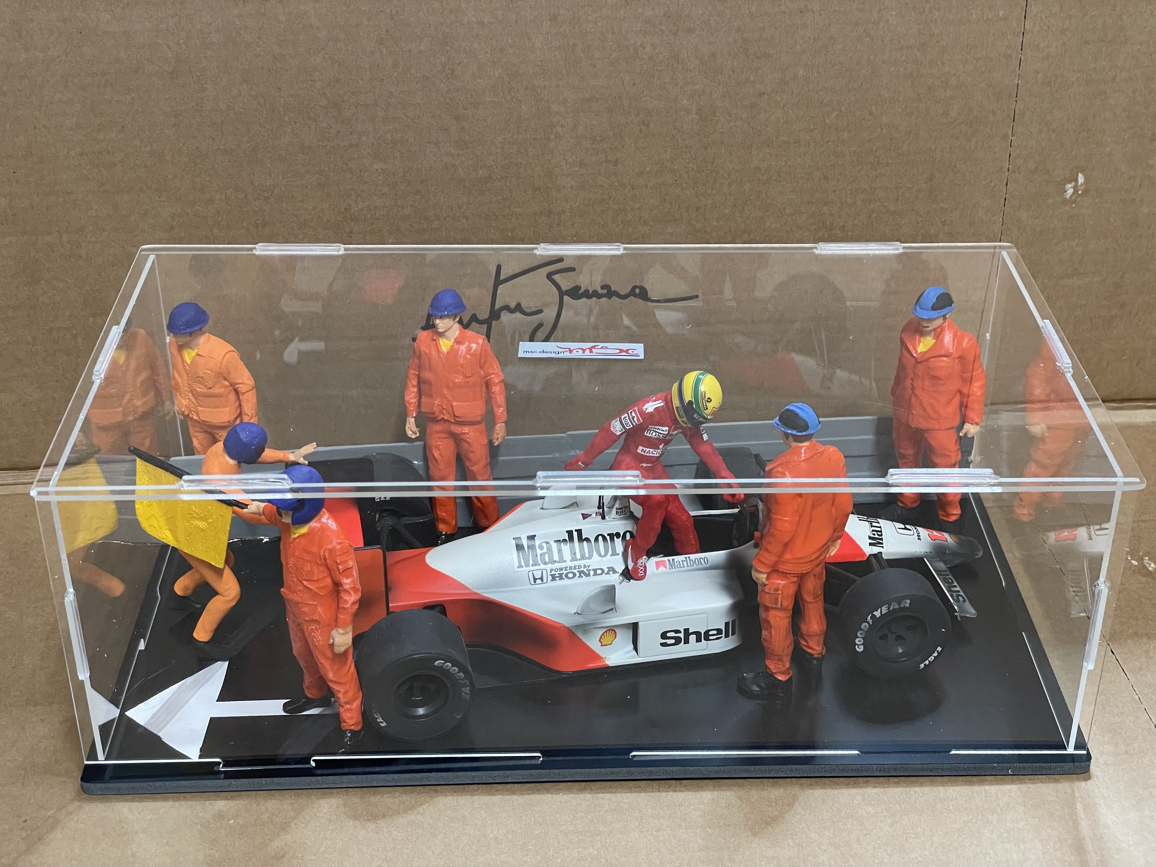 Senna McLaren MP4/4 GP Monaco Crash Diorama