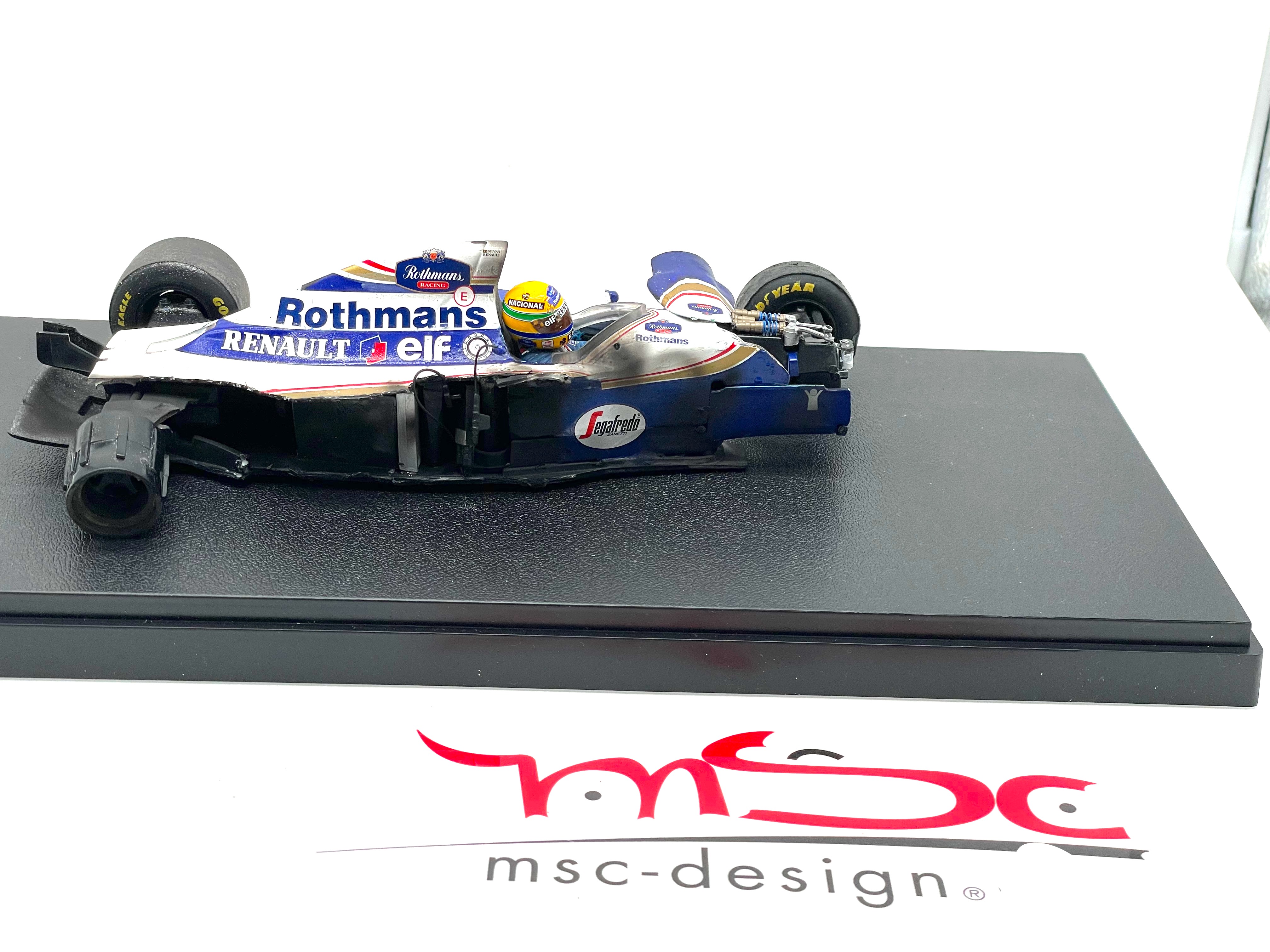 Senna Williams FW16 GP Imola Crash
