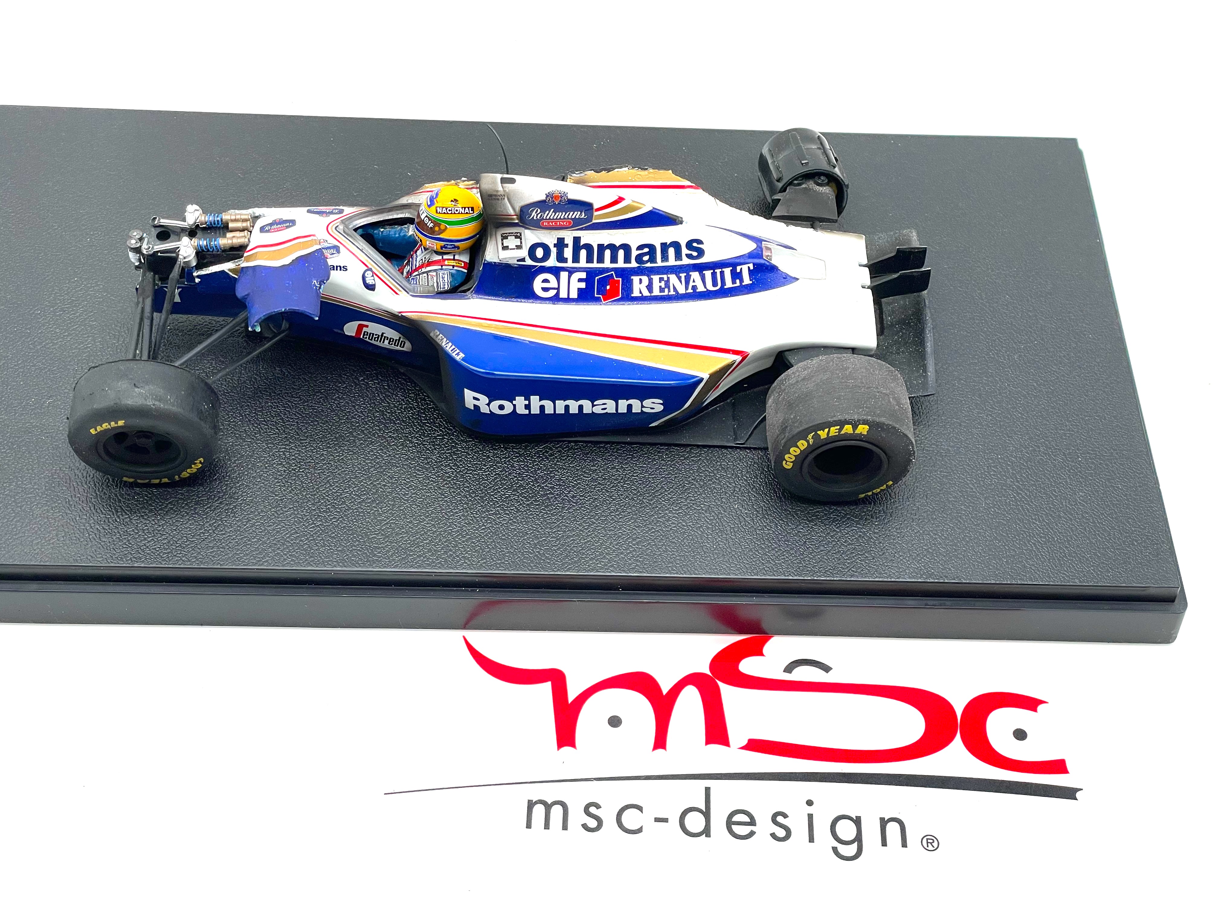Senna Williams FW16 GP Imola Crash